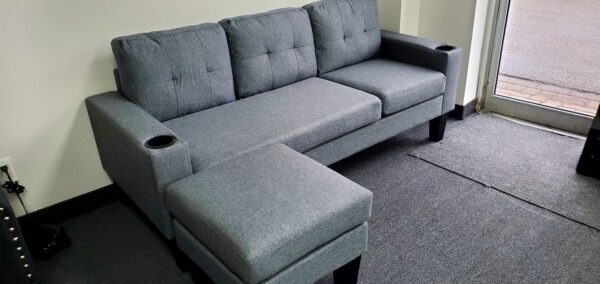 Chottu Fabric – 3 Seater with Ottoman