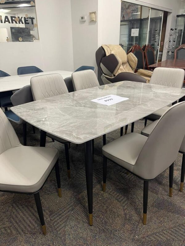 DT-19 Ceramic Dining Table – 6 Seater
