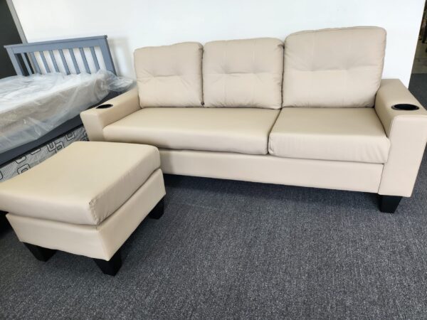 COZY 3 Seater Leather Couch