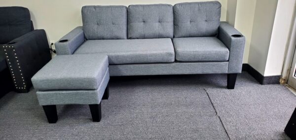 Chottu Fabric – 3 Seater with Ottoman