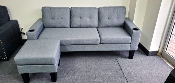 Chottu Fabric – 3 Seater with Ottoman
