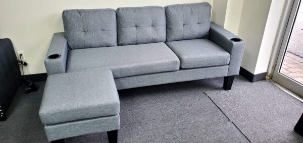 Chottu Fabric – 3 Seater with Ottoman