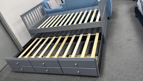 IF314 - Twin Over Twin Wooden Trundle Bed  With Storage Drawers