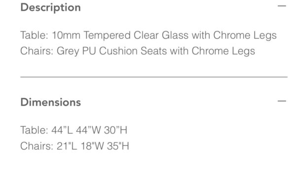 T1447 - Glass Dining Table