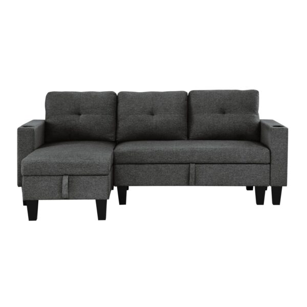 Jhonny Reversible Sectional – Modern Fabric Sofa