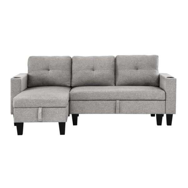 Jhonny Reversible Sectional – Modern Fabric Sofa