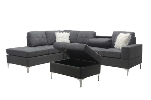 Lilly Hammer – 6-Seater Family Sofa with Metal Legs