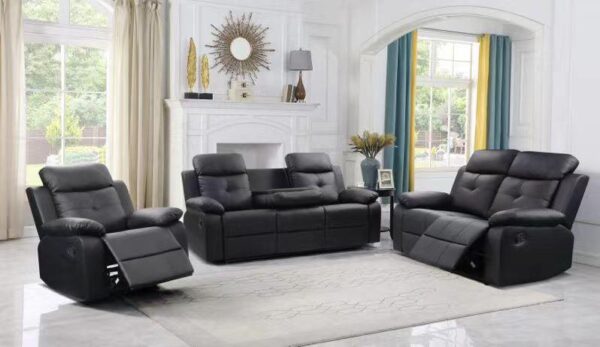 Vincent Leather PU Manual Recliner Set