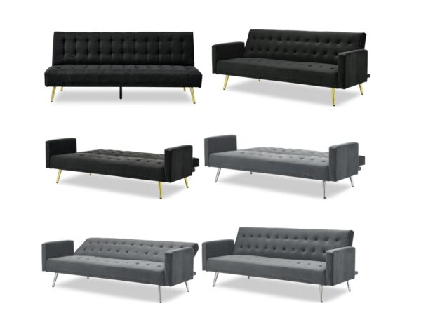 1515 Sofa Bed – With Arms (VELVET)