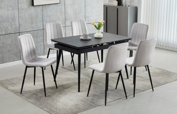 T-1472 C-1474 Extendable Dining Table Set